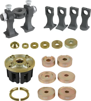 KS Tools Universal-Werkzeug zur geschraubten- und Kompakt-Radlagermontage und Demontage, 33-tlg - 440.0650