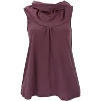 Guru-Shop T-Shirt Loose fit Top mit Schalkragen, A Linien Boho.. Festival, Retro, alternative Bekleidung
