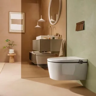hansgrohe LavaPura Element S Wand-Dusch-WC-Set 63021450 AquaHelix Flush, SmartClean, Hygiene Effect, weiß