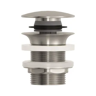 KLUDI Waschtisch- und Bidet-Siphon Schaftventil mit Ablaufkappe G1 1/4 Stainless Brushed Nickel 10428N5-00