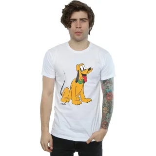 Disney Herren T-Shirt Pluto Baumwolle (Weiß)