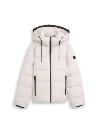 Tom Tailor - Puffer-Jacke mit wasserabweisender Funktion cold beige - Gr. - L