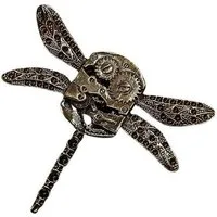 Elope Kostüm Steampunk Libellen Brosche, Elegant schmückendes Accessoire in charakteristischer Steampunk-Optik