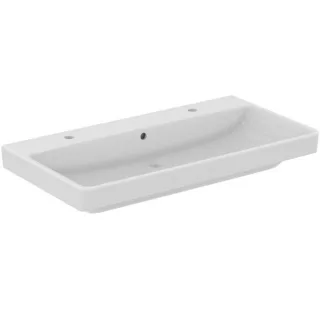 Ideal Standard i.life B Doppelwaschtisch T683101 102x54x16cm, je 1 Hahnloch, mit Überlauf, weiß