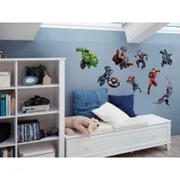 Komar Wandtattoo Avengers Crew - Größe 50 x 70 cm (8 St), Künstler: Komar, selbstklebend, Wandsticker, Kinderzimmer