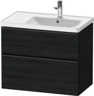 Duravit D-Neo Waschtischunterbau wandhängend Eiche Schwarz Matt 784x452x625 mm - DE43580BD160000 DE43580BD160000