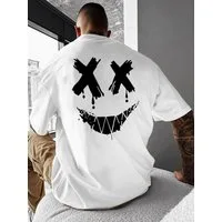 RMK T-Shirt Herren Shirt Sommer Basic Smile Smiley Emoticon 100% Baumwolle