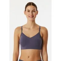 Schiesser Bustier Invisible Soft Lace herausnehmbare Pads, V-Ausschnitt, Spitze vorn, Lasercut-Abschlüsse