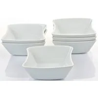 Retsch Arzberg Schale SANDY, Porzellan, (Set, 6-tlg), 15x13cm, vielseitig verwendbar, ungewöhnliche Form, klassisches Weiß