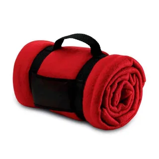 SOLS - Decke "Stavenger", Fleece, Karo (Rot)
