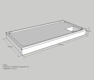 Neuesbad Wannenträger für Kaldewei Superplan XXL 1700x900x51 SD21832