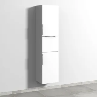 Sanipa 3way Hochschrank mit 2 Türen und 1 Auszug, Weiß-Soft UM10543