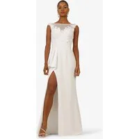 Kraimod Abendkleid mit floraler Spitze und Beinschlitz