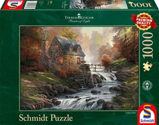 Schmidt Spiele 57486 - Thomas Kinkade: Bei der alten Mühle (1.000 Teile)
