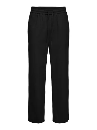 ONLY&SONS - ONSSINUS LOOSE 0007 COT LIN PANT NOOS Black - Gr. - L