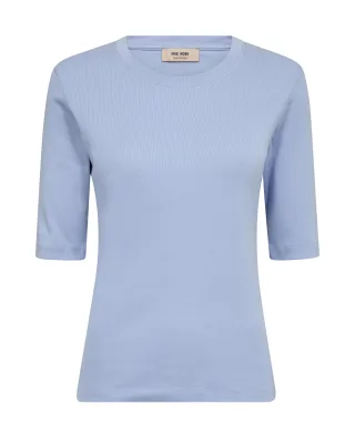 MOS MOSH - MMMali O-neck 3/4 Sleeve Tee brunnera blue - Gr. - XL