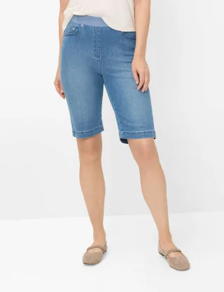 Raphaela by Brax Damen Bermuda Style PAMINA BERMUDA BLEACHED SLIGHTLY USED, denim blau regular, Gr. 40