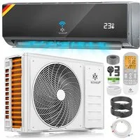 KESSER Split-Klimagerät Klimaanlage Set Split - mit WiFi/App Funktion Klimagerät 12000 BTU/h, Kühlen A++/ Heizen A+ - 3400 Watt Kältemittel R32