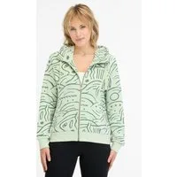 Ragwear Sweatjacke FLLAWIA PRINT mit bedruckter Optik, aus Baumwollmischung, Regular Fit, Langarm