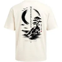 Neverless Oversize-Shirt Herren T-Shirt - Spirit of Japan - Oversized Relaxed Fit Printshirt mit Print