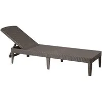 Allibert Gartenliege Jaipur Sun Lounger, Neigbare [4 Stufen] Rückenlehne