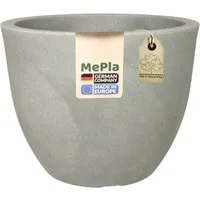 Heimwerkercenter Blumentopf MePla Blumentopf Pflanzkübel Siena ø30 cm, Grau, frostfester Kunstoff