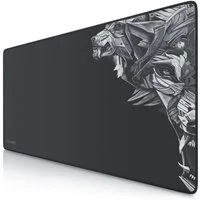 Titanwolf Gaming Mauspad XXL Speed Mousepad 900 x 400 x 3 mm, große Tischunterlage, rutschfest, abwaschbar, Geschwindigkeit & Präzision, Wolfmotiv rechts