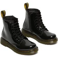 DR. MARTENS Junior 1460 8-Loch Lacklederstiefel Schnürboots Lackstiefel, Kinderstiefel, Freizeitschuh mit Reißverschluss