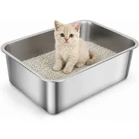 nobleza Katzentoilette Edelstahl Katzenklo Große Katzentoilette Kleine und Mittelgroß