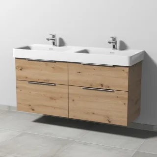 Sanipa 3way Waschtischunterbau zu Laufen Pro S Waschtisch mit 4 Auszügen, Eiche Natural-Touch UM77185