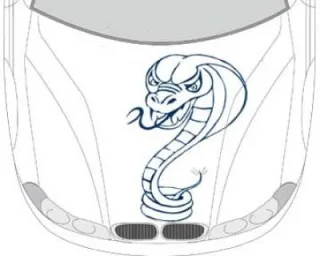 Autoaufkleber für die Motorhaube "Aufkleber Snake"