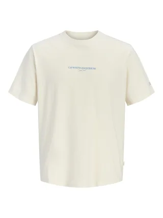 JACK&JONES - JORHYERES BACK ELEMENT TEE SS CN JNR Antique White - Gr. - 176