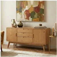 IDIMEX Sideboard TIVOLI, Wohnzimmer Kommode aus Massivholz mit Schubladen Skandi Eiche Finish
