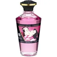 SHUNGA Massageöl Aphrodisiakum wärmendes Massage Öl Raspberry Feeling - Himbeer, Atemaktivierte Erwärmung