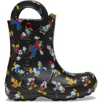 Crocs Kids' Mickey & Friends Handle It Gummistiefel Regenstiefel, Matschstiefel mit coolem Motiv