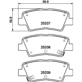 Hella Bremsbel?ge hinten Hyundai Kia 8DB355031-821