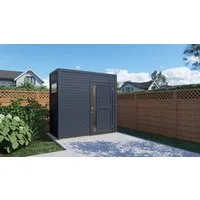 BERTILO Gartenhaus Cubus 1 anthrazit, BxT: 234x121 cm