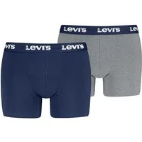 Levi's® Boxershorts LEVIS MEN REPEAT LOGO BOXER BRIEF 2P (2er Pack) ohne Eingriff, Logobund, elastisch