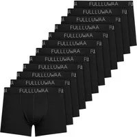 Fullluwaa Boxershorts Herren Boxershorts 12er Pack – Bequeme Unterhosen (12-St) aus elastischer Baumwolle mit perfekter Passform und Komfortbund