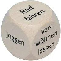 GICO Spielesammlung Freizeit Holzwürfel 30 mm Aktivitätswürfel - 1 Stück - 4141
