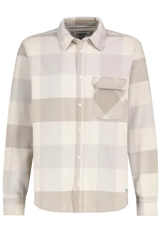 Authentic Style - SEFLQSBsZWljaHRlIEphY2tl check: slate grey-nude beige - Gr. - M