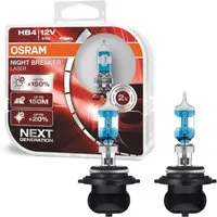 Osram KFZ-Ersatzleuchte 2x Osram HB4 Night-Breaker Laser 12V 51W P22d, 2 St., Kaltweiß, Duo Box Xenon Look Effekt Halogen-Birnen Scheinwerfer-Lampe