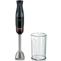 BOSCH Stabmixer ErgoMaster Serie 4 MSM4B610, 4 Klingen, Mixfuß Edelstahl, schwarz, 1000 W, Becher, großer Bedienhebel, Keramikkupplung, Made in Europe