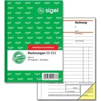 Sigel Formularblock sigel Formularbuch "Rechnung", A6, 2 x 40 Blatt, SD