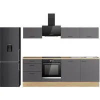 KOCHSTATION Küchenzeile KS-Sion Breite 240 cm, schnelle Montage OPTIsnap, wahlw. m.HANSEATIC-E-Geräten u.Stand Alone
