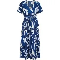 Shape of You Maxikleid Plus Size V-Ausschnitt Maxikleid mit Muster