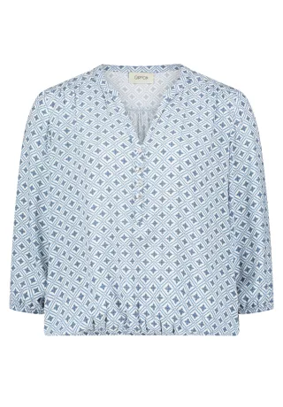 CARTOON - Casual-Bluse weiß/blau - Gr. - 40