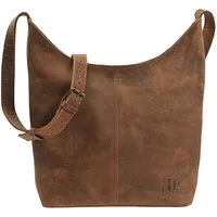 LECONI Umhängetasche mittlere Handtasche Damen Schultertasche Damentasche Leder LE0072, Echt Leder – verstellbarer Schulterriemen – Größe 33 × 33 × 9 cm
