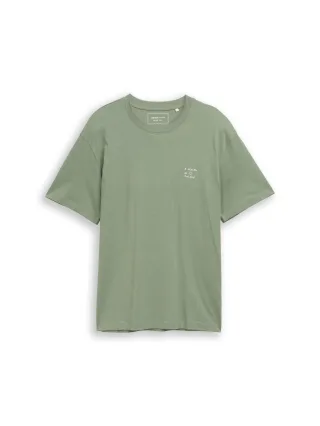 Denim Tom Tailor - Relaxed Fit T-Shirt aus Baumwolle sea spray - Gr. - M