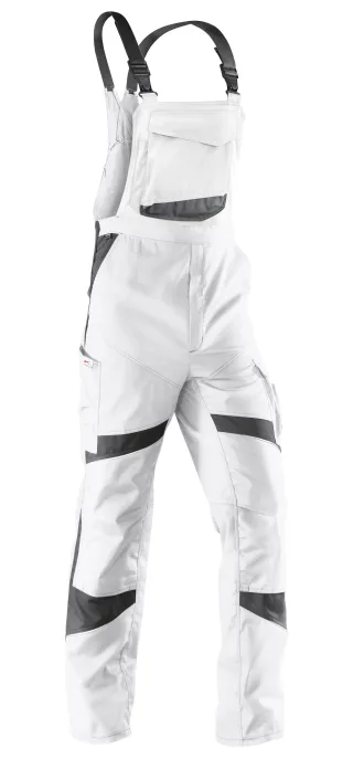 KÜBLER ACTIVIQ Latzhose weiß/anthrazit 40 - 3250 5365-1097-40